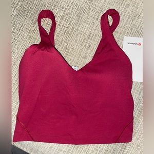 Lululemon size 4 pomegranate bra tank